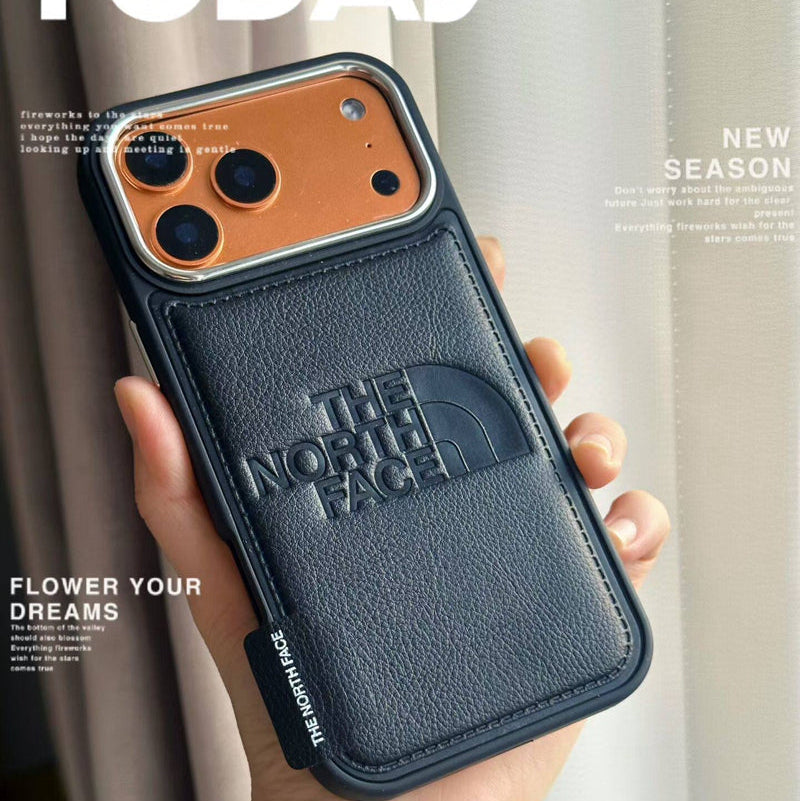 TNF Outdoor Leather Flap Pocket Case for iPhone 13-18 Pro & Pro Max