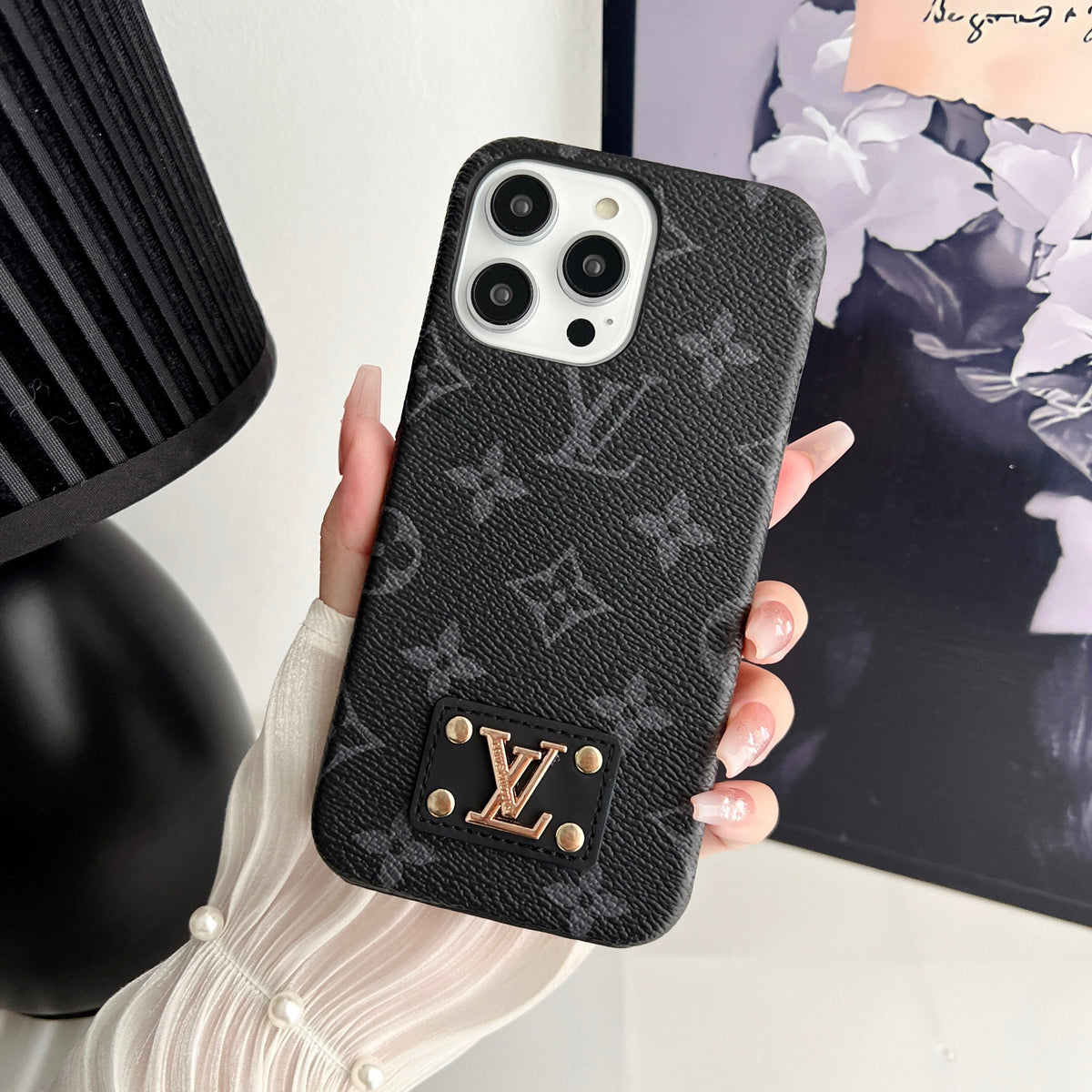 AAOO LEATHER PC HARD BACK Phone Case FOR IPHONE