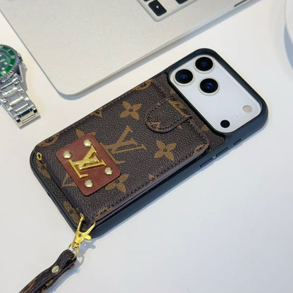 AAOO Luxury Leather Phone Case Card Holder For iPhone 18 17 16 15 14