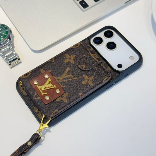 AAOO Luxury Leather Phone Case Card Holder For iPhone 18 17 16 15 14