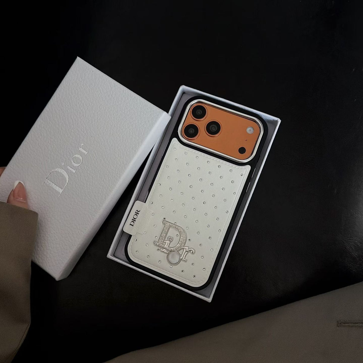 AAOO Classic Style Crystal Studded Luxury iPhone Case