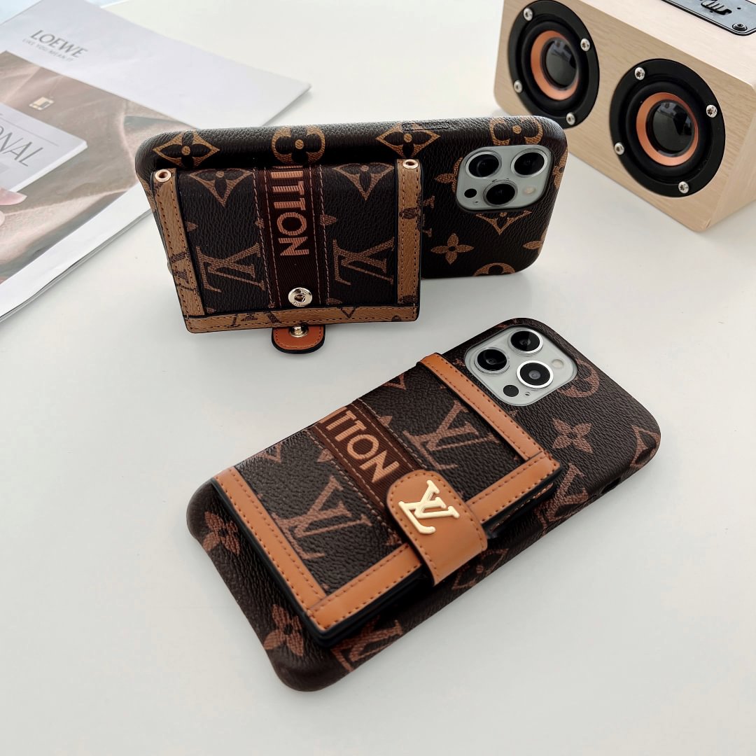 AAOO EMBROIDERED WALLET CARD HOLDER PHONE CASE