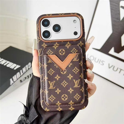 AAOO Leather Card Holder Phone Case For iPhone 13-17