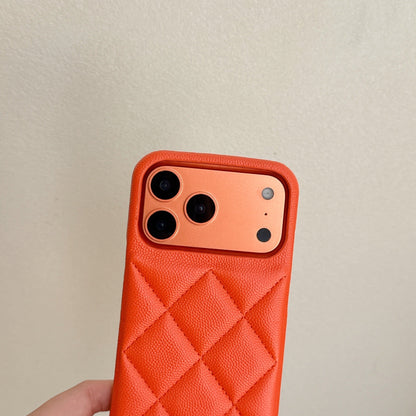 Chanel Classic Diamond Quilted Leather Case for iPhone 13-18 Pro & Pro Max