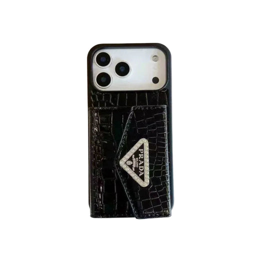 AAOO Elegant Apple Phone Case with Card Holder For iPhone 12-17