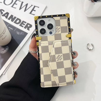 AAOO Luxury CANVAS LEATHER CARD HOLDER – Phone Case – With Strap