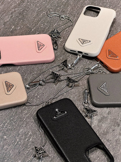 AAOO Luxury Leather Phone Case For iPhone – With Strap