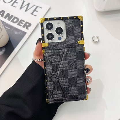 AAOO Luxury CANVAS LEATHER CARD HOLDER – Phone Case – With Strap