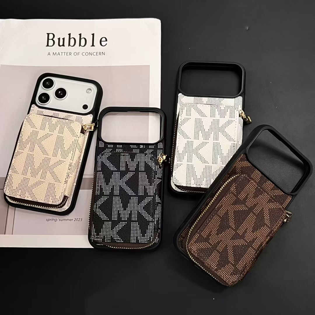 AAOO Luxury -Inspired Phone Case with Card Holder For iPhone 17 16 15 14