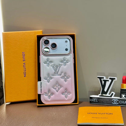 AAOO Gradient Crystal Leder Handyhülle für iPhone 13-17