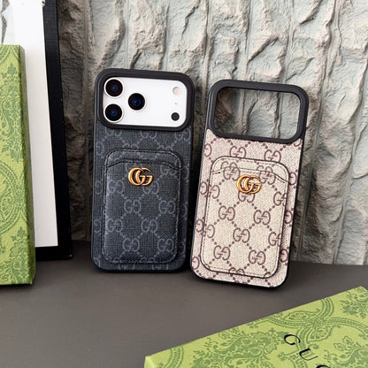 AAOO Luxuriöse Magnetische Kartenhalter Handyhülle für iPhone 12-17 Serien