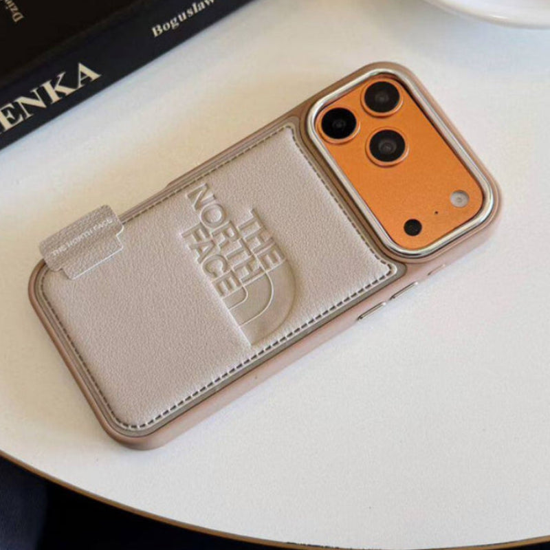 TNF Outdoor Leather Flap Pocket Case for iPhone 13-18 Pro & Pro Max