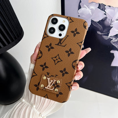 AAOO LEATHER PC HARD BACK Phone Case FOR IPHONE