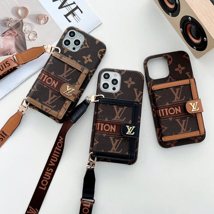 AAOO EMBROIDERED WALLET CARD HOLDER PHONE CASE