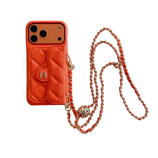 AAOO Premium Quilted Leather Crossbody Wallet Phone Case for iPhone 12 17 Series