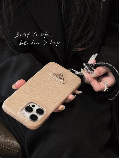 AAOO Luxury Leather Phone Case For iPhone – With Strap
