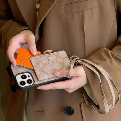 AAOO Kartenhalter Lederkette iPhone Hülle