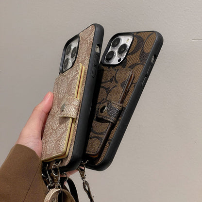 AAOO Kartenhalter Lederkette iPhone Hülle