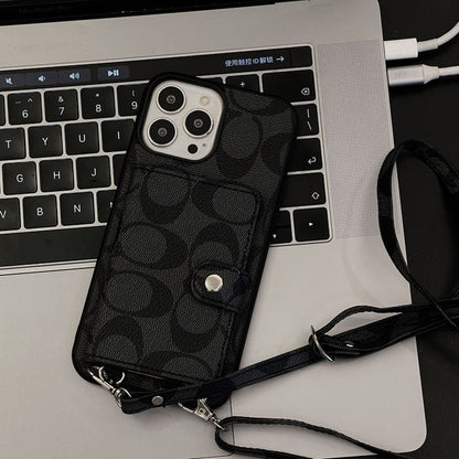 AAOO Kartenhalter Lederkette iPhone Hülle