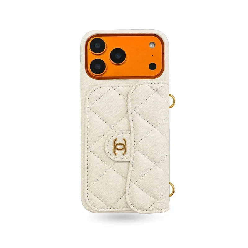 AAOO Premium Quilted Leather Crossbody Wallet Phone Case for iPhone 12 17 Series