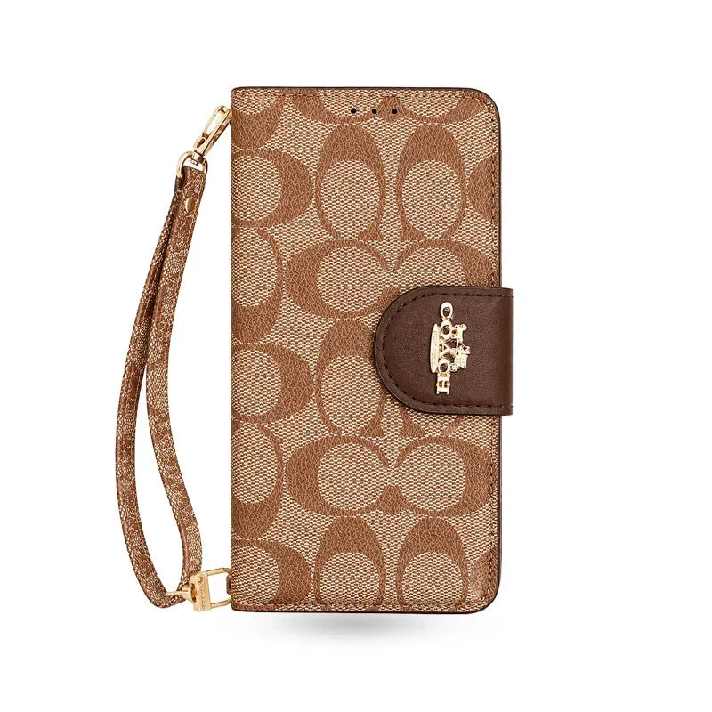 AAOO Luxuriöse Leder-iPhone-Hülle mit Klappbrieftasche