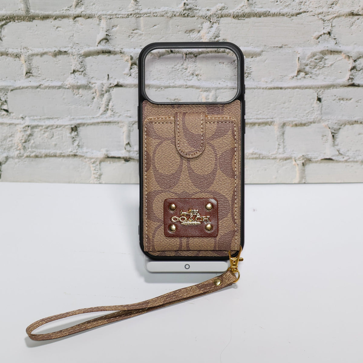 AAOO Luxury Card Holder Phone Case with Strap for iPhone 12-17 Series