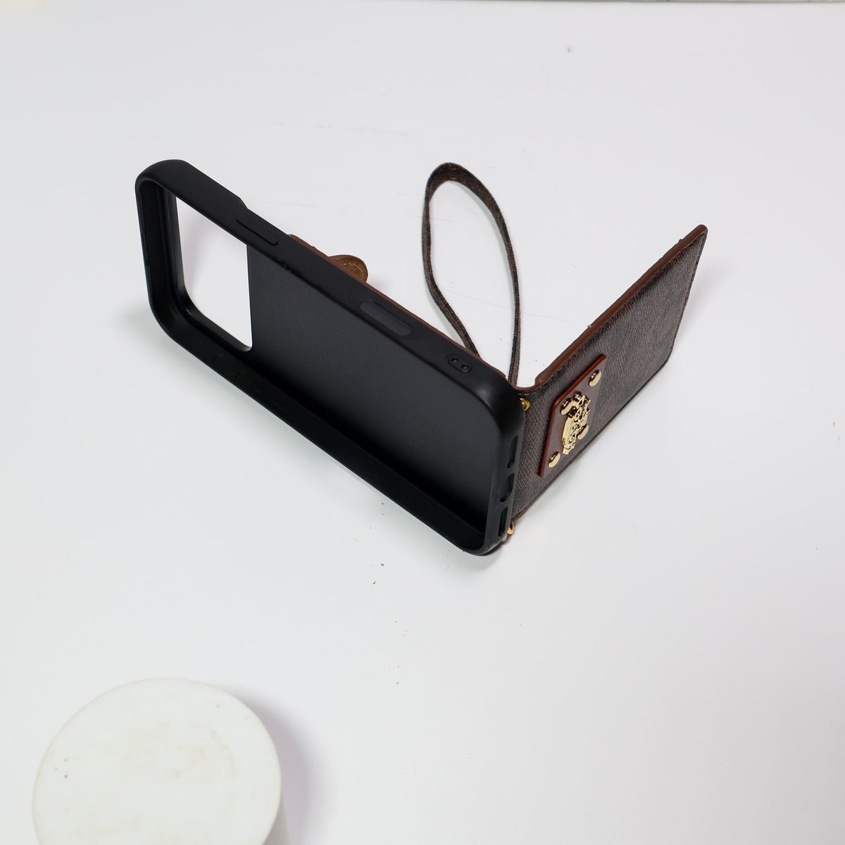 AAOO Luxury Card Holder Phone Case with Strap for iPhone 12-17 Series