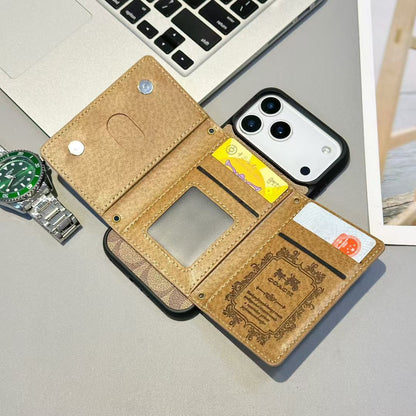 AAOO Luxus-Brieftaschen-Handyhülle für iPhone 12-17 Serien
