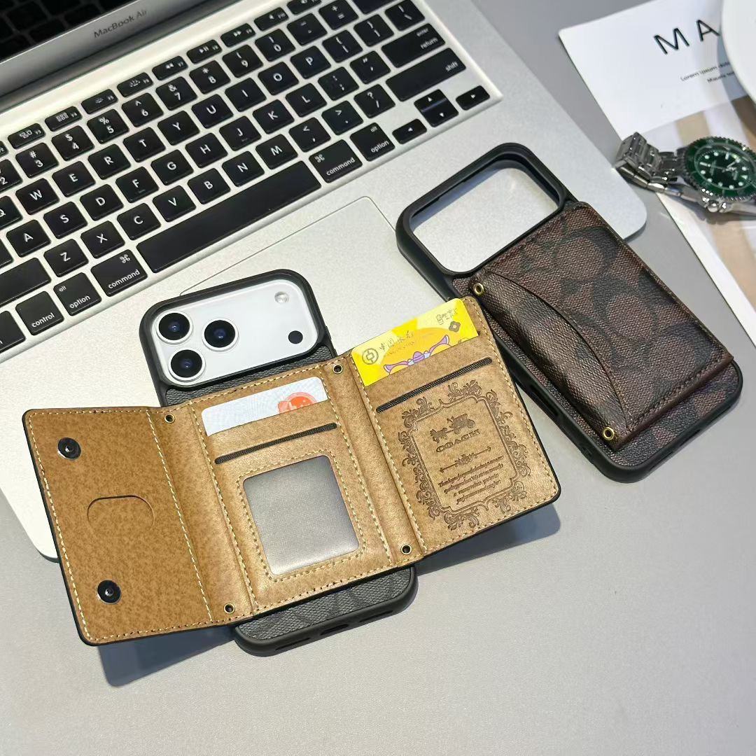 AAOO Luxus-Brieftaschen-Handyhülle für iPhone 12-17 Serien