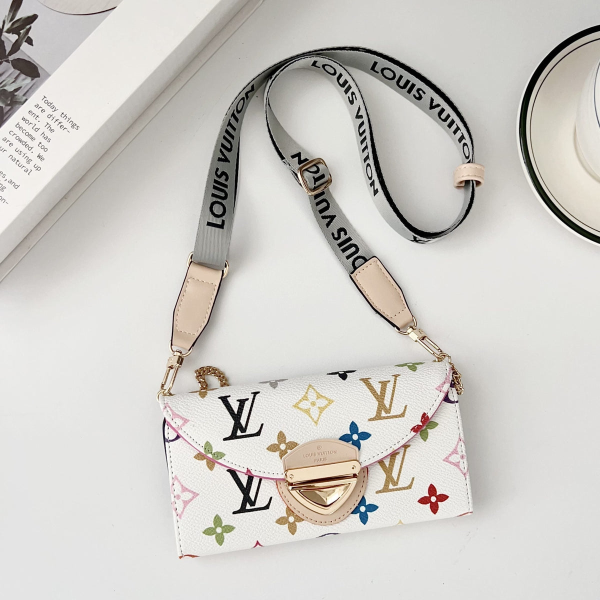 AAOO Umhängetasche Geldbörsen-Stil Handyhülle für iPhone 12-17 Serie