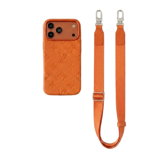 AAOO Elite Leather Phone Case with Crossbody Strapfor iPhone 13-17 Series