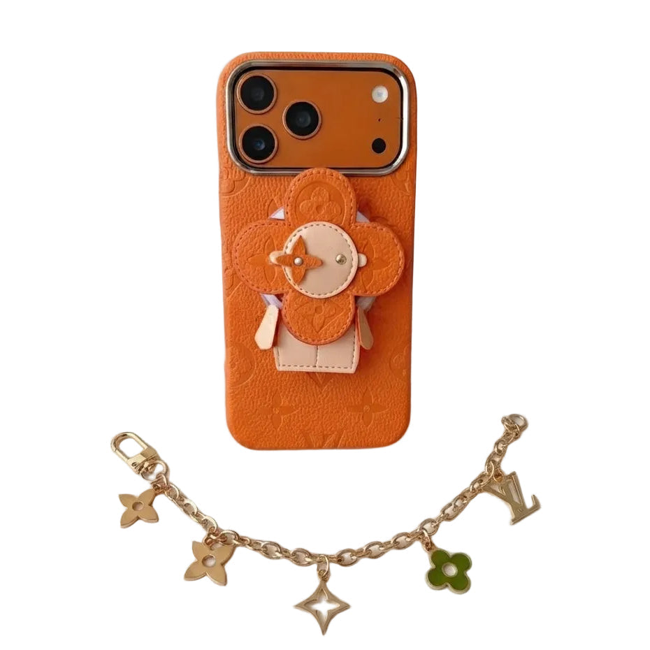 AAOO Premium Leder Handyhülle mit drehbarem Ständer für iPhone 13-17 Serie