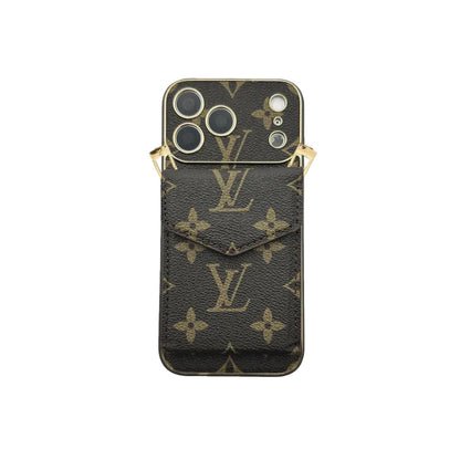 AAOO Premium Leather iPhone Case With Wallet And Crossbody Strap