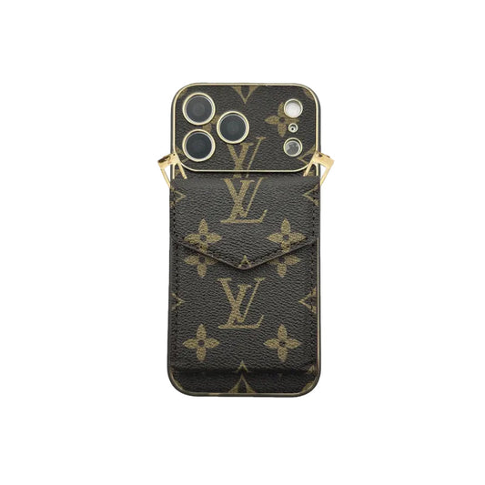 AAOO Premium Leather iPhone Case With Wallet And Crossbody Strap