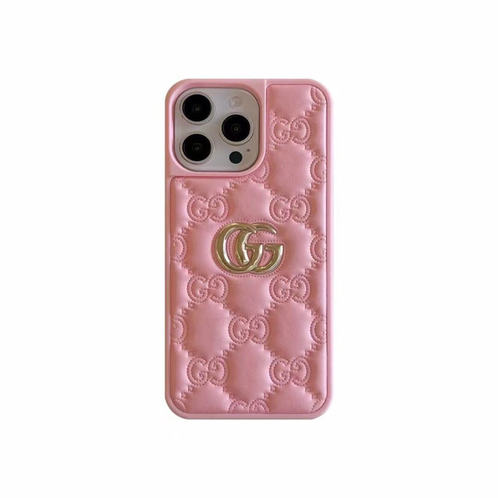 AAOO Luxury Stamped Leather iPhone Case for 13-18