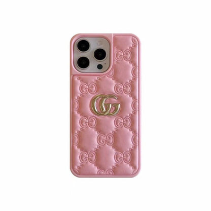 AAOO Luxury Stamped Leather iPhone Case for 13-18
