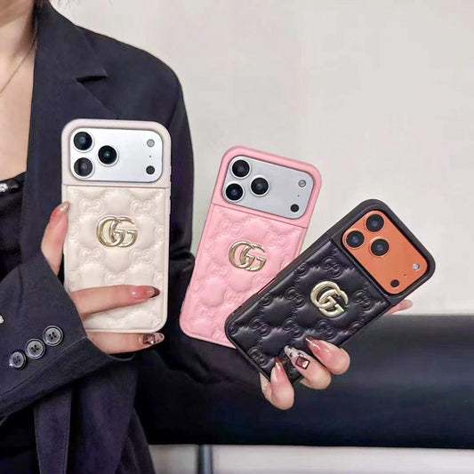 AAOO Luxury Stamped Leather iPhone Case for 13-18