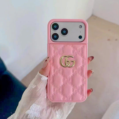 AAOO Luxury Stamped Leather iPhone Case for 13-18