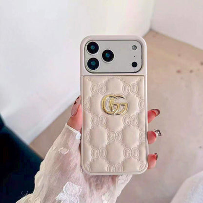 AAOO Luxury Stamped Leather iPhone Case for 13-18