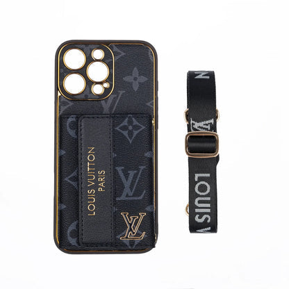AAOO Luxury Leather Wallet Card Holder Phone Case For iPhone 13-17