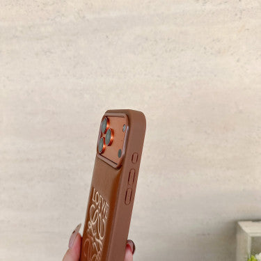 AAOO Stylish iPhone LE Brown Phone Case For Iphone 12-17