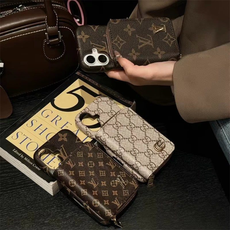 AAOO Leather iPhone Case with CardHolder Strap