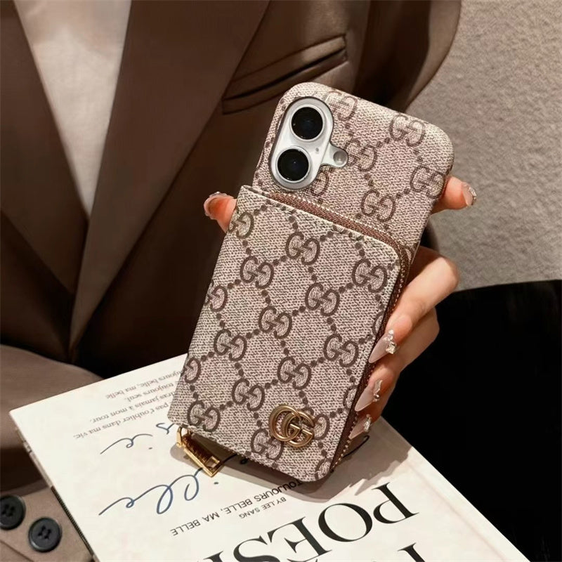 AAOO Leather iPhone Case with CardHolder Strap
