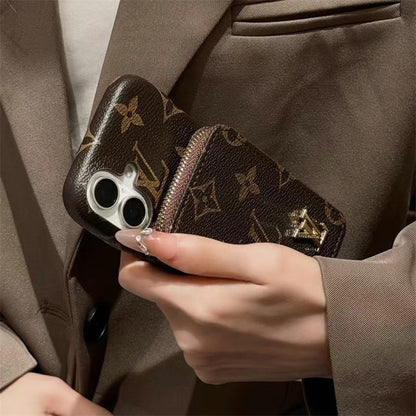 AAOO Leder iPhone Hülle mit Kartenhalter-Armband