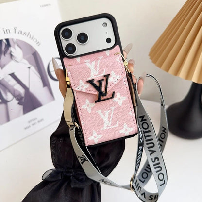 AAOO Leather Wallet Card Holder Phone Case For iPhone 12-17 Series