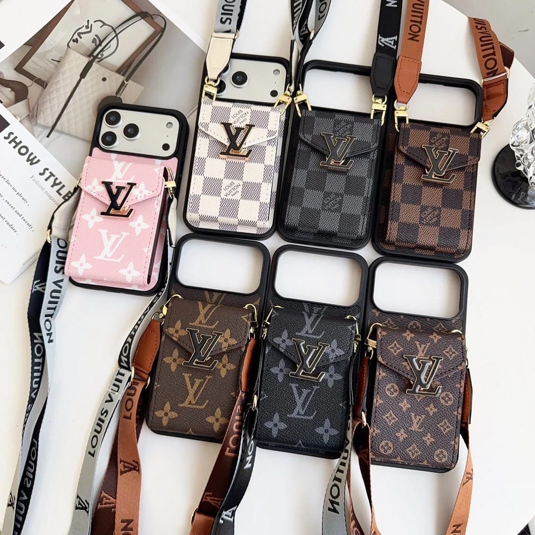 AAOO Leather Wallet Card Holder Phone Case For iPhone 12-17 Series
