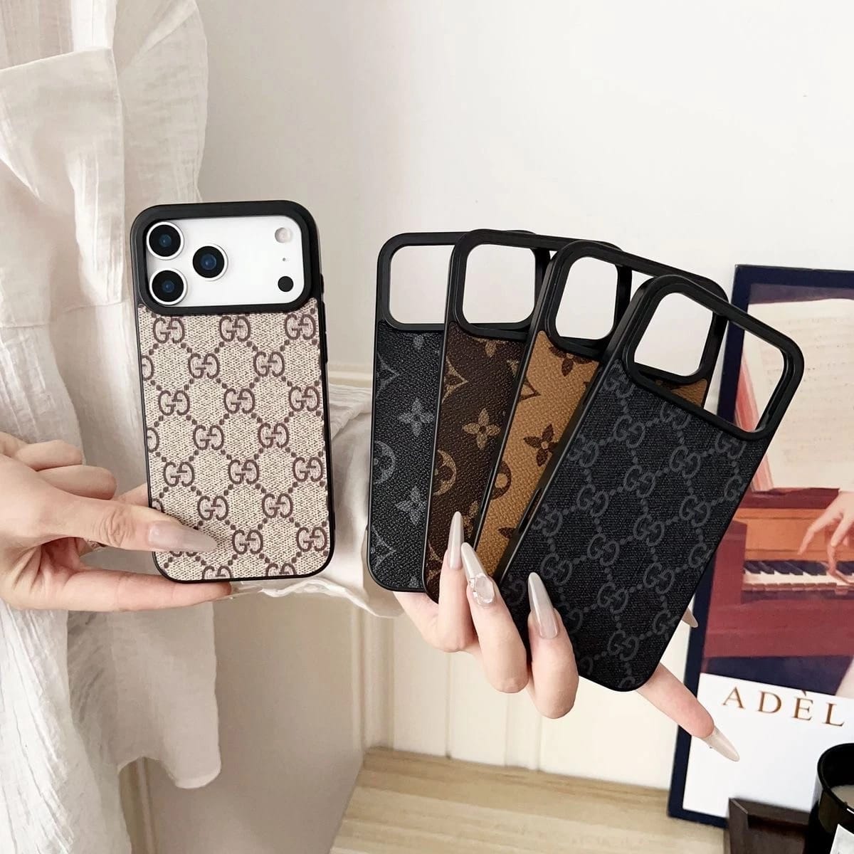 AAOO Luxury Leather Phone Case For iPhone 12-17