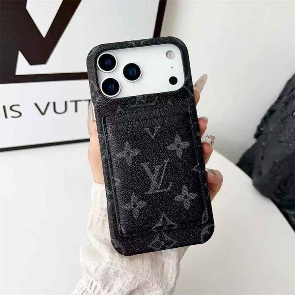 AAOO Leather Card Holder Phone Case for iPhone 12-17 Series