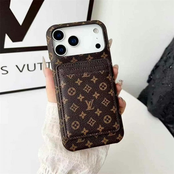AAOO Leather Card Holder Phone Case for iPhone 12-17 Series