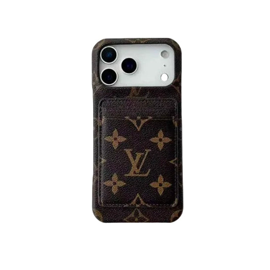 AAOO Leather Card Holder Phone Case for iPhone 12-17 Series